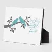 すべてのラブストーリーが美しいタイポグラフィ フォトプラーク (側面)