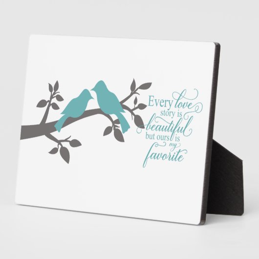 すべてのラブストーリーが美しいタイポグラフィ フォトプラーク (側面)