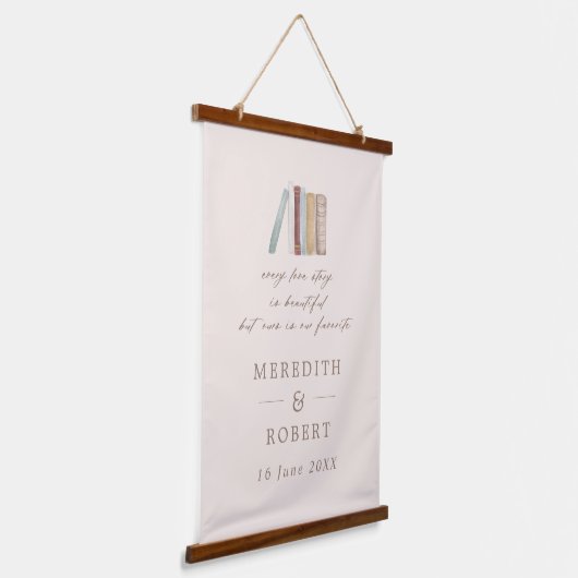 すべてのラブストーリーは美しい オーダーメイド ウェディングギフト  吊り下げ型タペストリー (傾斜あり)