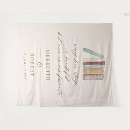 すべてのラブストーリー結婚のセレモニー背景を描く タペストリー (正面(横))