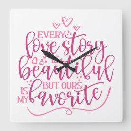 すべてのラブストーリー スクエア壁時計