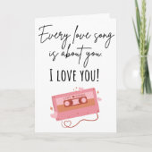 すべてのラブソングはあなたについて - 折りたたまれたバレンタイン カード (正面)