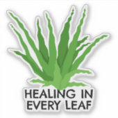すべてのリーフアロエベラで癒し シール (正面)