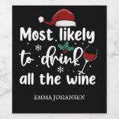 すべてのワインを飲む可能性が高い ワインラベル (シングルラベル)