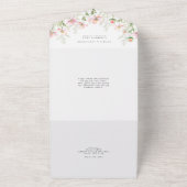 すべてのワンウェディングで野生の花を結婚招待 オールインワン招待状 (外側)