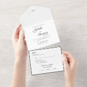 すべてのワンウェディングで野生の花を結婚招待 オールインワン招待状 (貼ってはがせる)