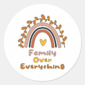 すべての上の家族ボホやる気を起こさせる虹 ラウンドシール (正面)
