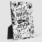 すべての不安を彼に投げ掛ける – 1ペテロ5:7 フォトプラーク (側面)