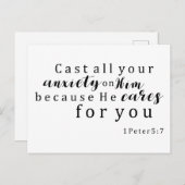 すべての不安を聖書クリスチャンに投げ掛ける ポストカード (正面/裏面)