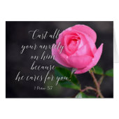 すべての不安クリスチャン聖書聖句の祈りの言葉を投げ出す (正面横)