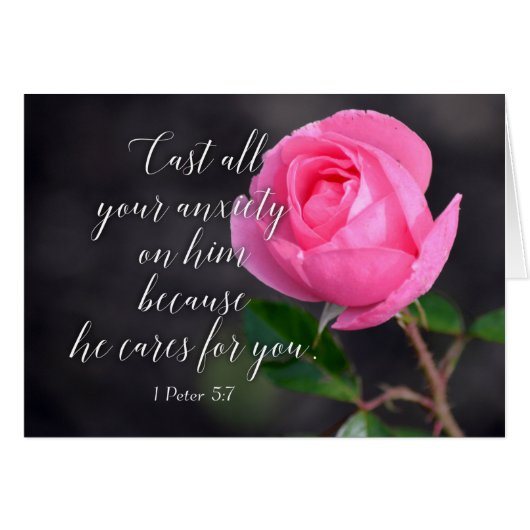 すべての不安クリスチャン聖書聖句の祈りの言葉を投げ出す (正面横)