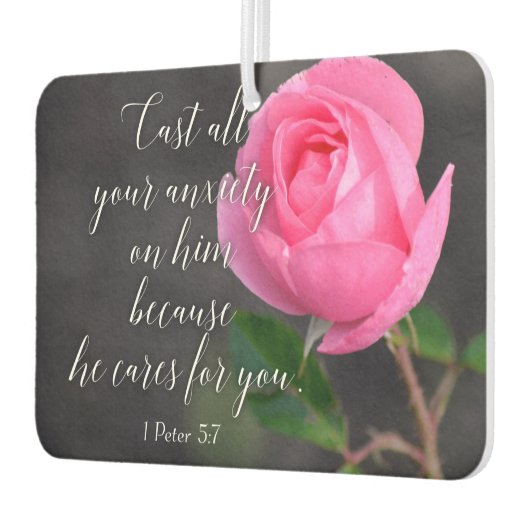 すべての不安クリスチャン聖書聖句の祈りの言葉を投げ出す カーエアーフレッシュナー (左)