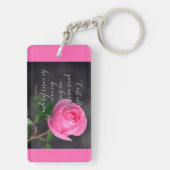 すべての不安クリスチャン聖書聖句の祈りの言葉を投げ出す キーホルダー (裏面)