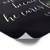 すべての不安クリスチャン聖書聖句の祈りの言葉を投げ出す ポスター (角)