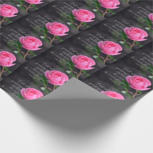 すべての不安クリスチャン聖書聖句の祈りの言葉を投げ出す ラッピングペーパー (角)