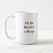 すべての世界はステージシェークスピア及び地球のマグです コーヒーマグカップ (左)
