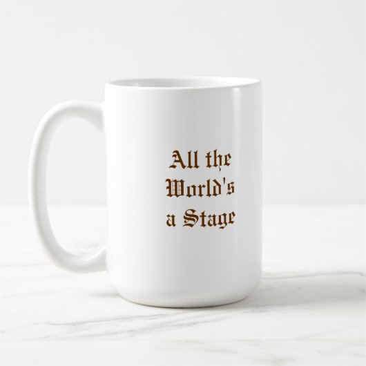 すべての世界はステージシェークスピア及び地球のマグです コーヒーマグカップ (左)