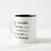 すべての世界はステージパンデミックのツイスト ツートーンマグカップ (正面左)