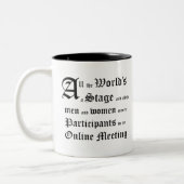 すべての世界はステージパンデミックのツイスト ツートーンマグカップ (左)