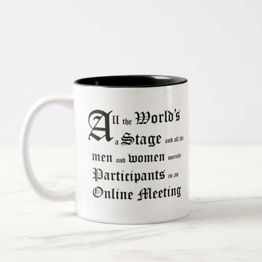 すべての世界はステージパンデミックのツイスト ツートーンマグカップ (左)