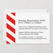 すべての乗船少年の列車の誕生日パーティー招待状 招待状 (裏面)