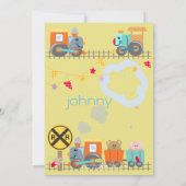 すべての乗船、列車の誕生日パーティー招待状 招待状 (裏面)