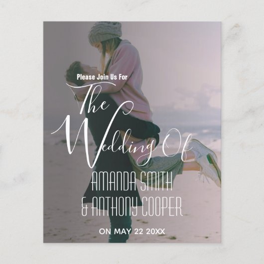 すべての予算を1つの情報で割り当て、結婚式招待状 チラシ (正面)