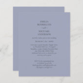 すべての予算を1つの結婚式でRSVP詳細レジストリ (正面/裏面)