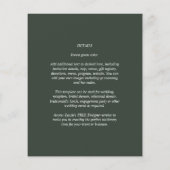 すべての予算を1つの結婚式でRSVP詳細レジストリ チラシ (裏面)