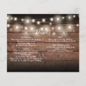 すべての予算を1枚の写真素朴の結婚式の招待 (裏面)