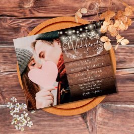 すべての予算を1枚の写真素朴の結婚式の招待