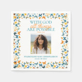 すべての事が可能な神とバタフライグラード スタンダードカクテルナプキン (正面)