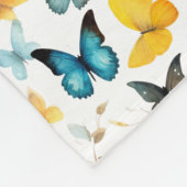 すべての事が可能な神とバタフライグラード フリースブランケット (角)