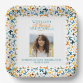 すべての事が可能な神とバタフライグラード ペーパープレート (正面)