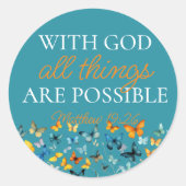 すべての事が可能な神とバタフライグラード ラウンドシール (正面)