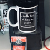 すべての事が可能な黒の紫感動的 ツートーンマグカップ