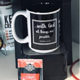 すべての事が可能な黒の紫感動的 ツートーンマグカップ