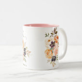 すべての事で与え感謝していフローラのバラ ツートーンマグカップ (正面右)