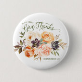 すべての事で小さ与えいフローラバラ 缶バッジ (正面)