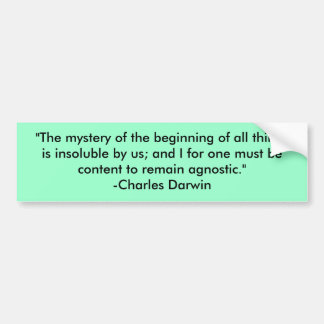 "すべての事の始めのミステリーは…あります バンパーステッカー