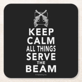 すべての事はビームを機能します スクエアペーパーコースター (正面)