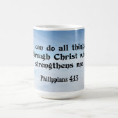 すべての事はピリピ4:13を通してできる モーフィングマグカップ (中央)