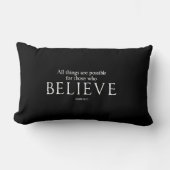 すべての事は信じる人のために可能です ランバークッション (正面)