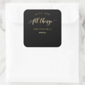 すべての事は可能である神とマタイ19:26 スクエアシール (バッグ)