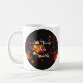 すべての事は可能です コーヒーマグカップ (左)