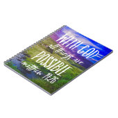 すべての事は可能な聖書の聖句クリスチャン ノートブック (左側)