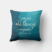 すべての事は可能な聖書聖句Christian Thro クッション (裏面)