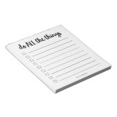 すべての事をする |タスクパーソナライズされたリストの並び ノートパッド (アングル)