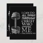 すべての事を行うことができる重量挙げジムキリスト教聖書 (正面/裏面)