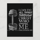 すべての事を行うことができる重量挙げジムキリスト教聖書 エンクロージャーカード (裏面)